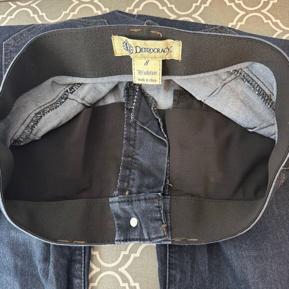 Democracy Jeans Women’s Sz 8 Cigarette Dark Wash Tummy Control Slimming Stretch - Picture 9 of 14